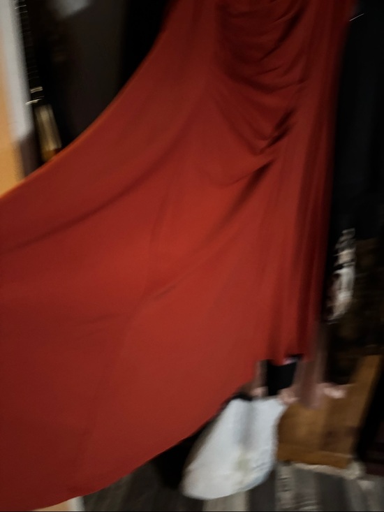 Sleeveless Draped Midi Dress in Rust - P2P:23, Length:37 - Picture 7 of 7